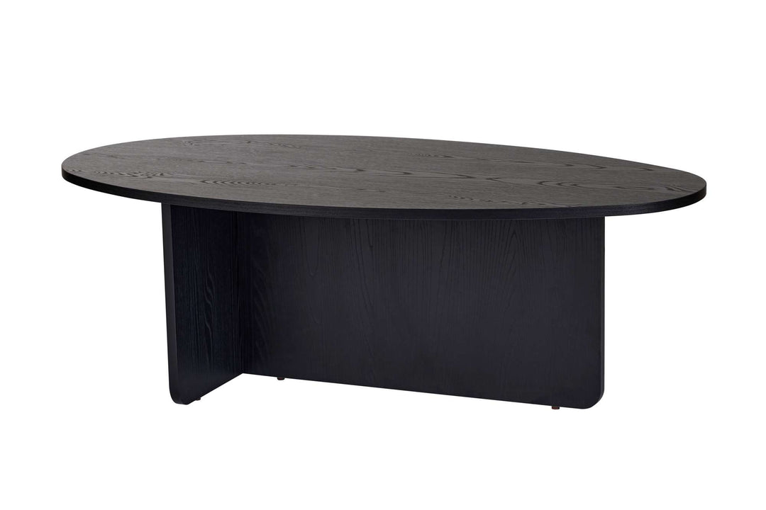 NORDVÄRK Orba sofabord oval sort træ melamin 120x65