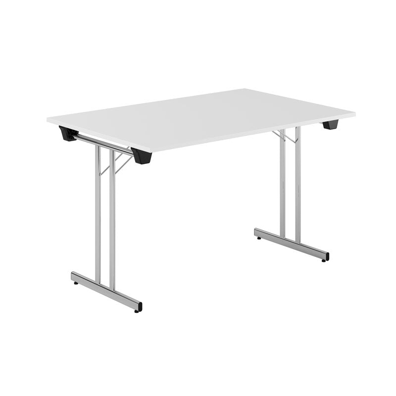 Produktbillede af Dinner Style 120x80cm Sammenklappeligt bord Hvid-krom på tilbud