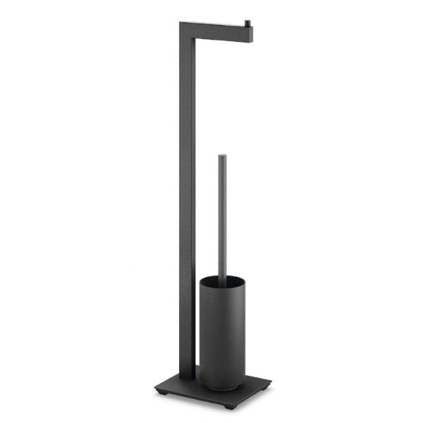 Produktbillede af Toiletpapirholder Gulv Sort Linea Zack  på tilbud i premium kvalitet