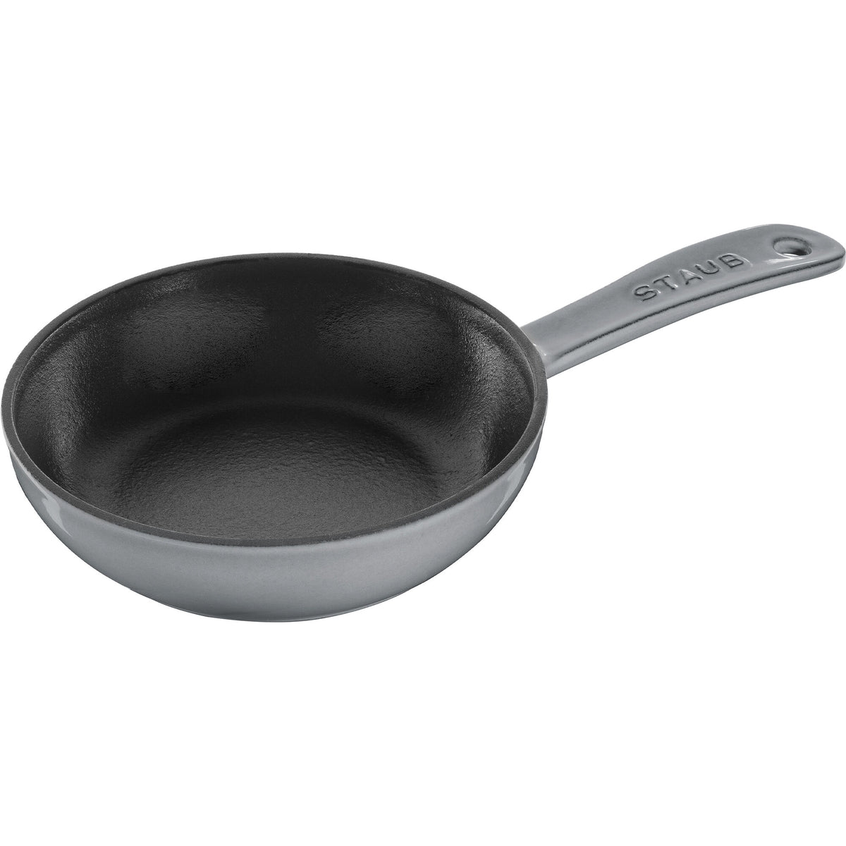 Grå Staub støbejernspande på 16 cm til tapas og småretter