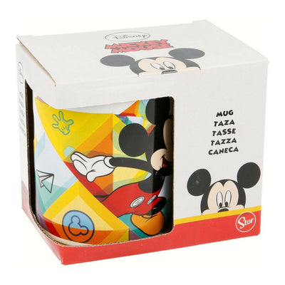 Se Krus Mickey Mouse Happy Smiles 325 ml (11,7 x 10 x 8,7 cm)  Stort online udvalg i Mickey Mouse - Køb online på udsalg og tilbud lige nu  Meget billig fragt og hurtig levering: 1 - 2 hverdage - Varenummer: S2417107 og barcode / Ean: '8412497781218 på lager - Udsalg på Hjem og madlavning, Bestik, porcelæn og glasvarer Spar op til 61% - Over 1112 kendte brands på udsalg