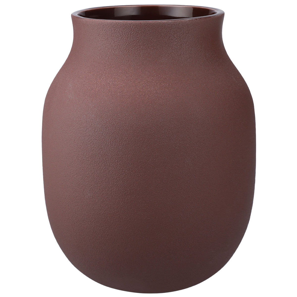 Smal Kähler Studio Omaggio #1 keramikvase i bordeaux, 20 cm høj