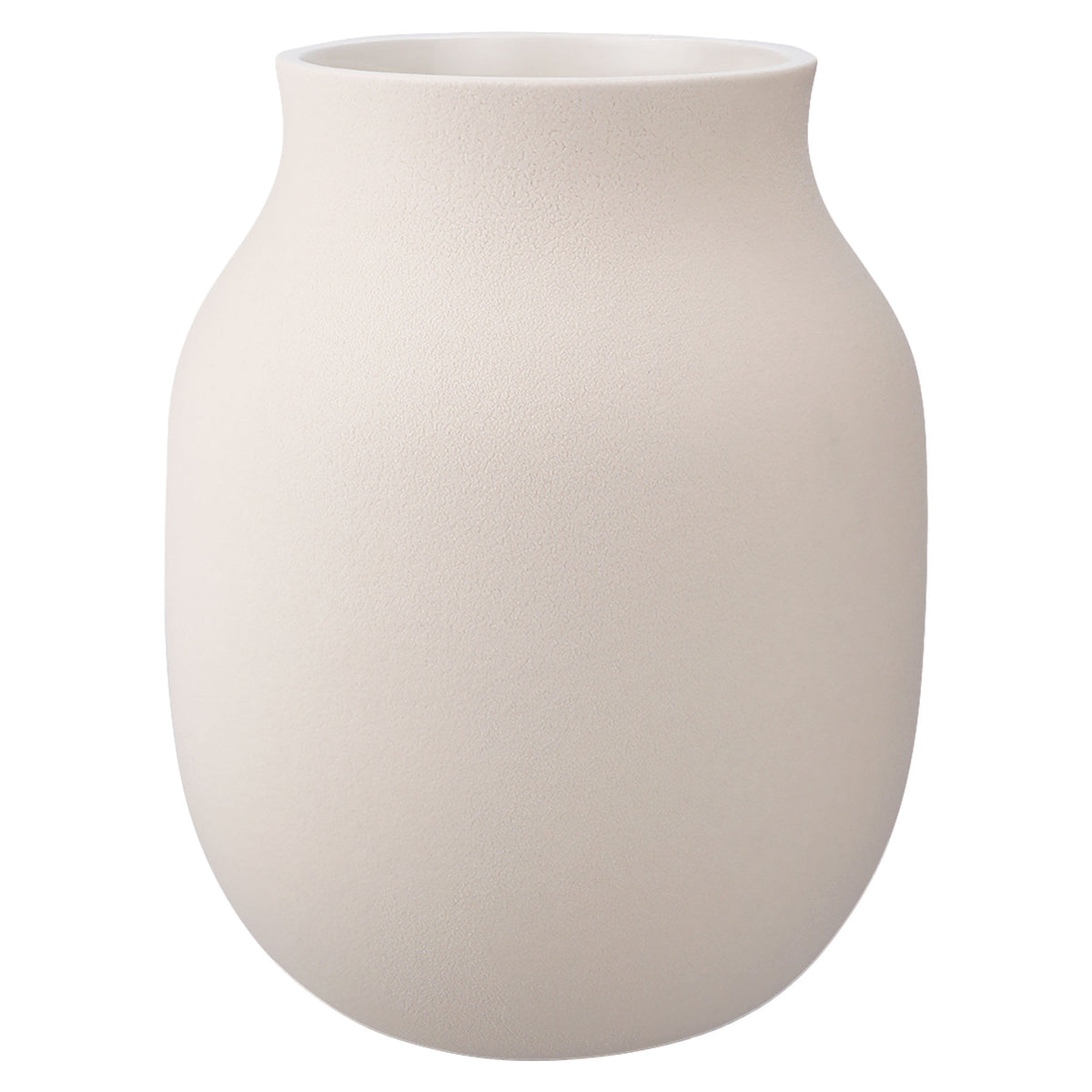 Kähler Studio Omaggio #1 vase i keramik i sandfarvet finish, 20 cm høj