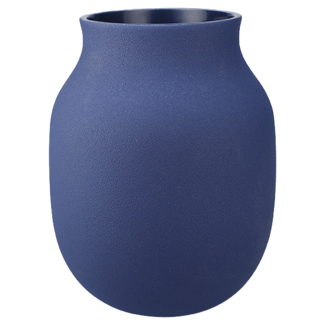 Blå Kähler Studio Omaggio #1 vase på 20 cm med organisk form