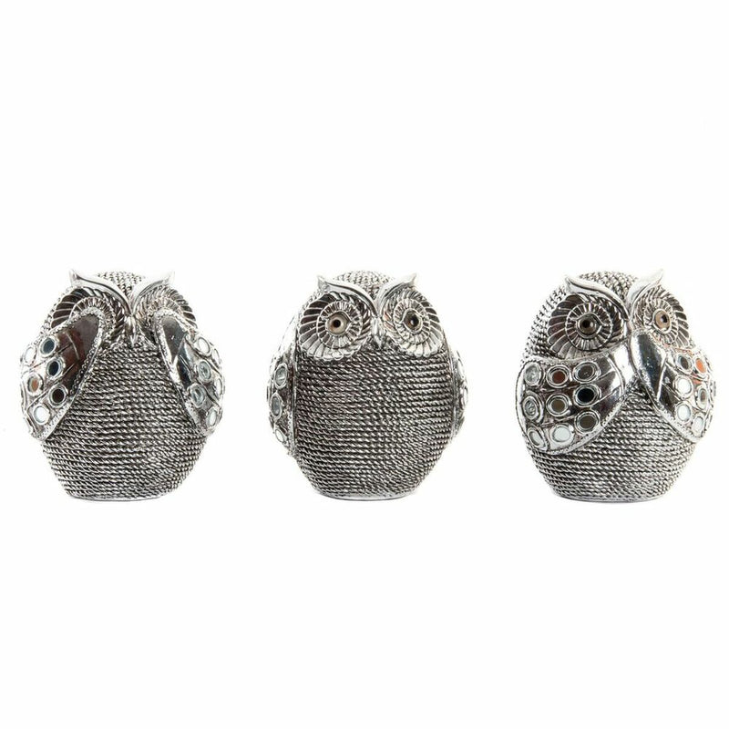 Se Dekorativ figur DKD Home Decor Multifarvet Sølvfarvet Ugle Chromsalt 12 x 11 x 14 cm (3 stk)  Stort online udvalg i DKD Home Decor - Køb online på udsalg og tilbud lige nu  Meget billig fragt og hurtig levering: 1 - 2 hverdage - Varenummer: S3026782 og barcode / Ean: &
