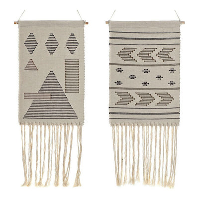 Se Hængende dekoration DKD Home Decor Etnisk Sort Flødefarvet Geometri Boho 46 x 1 x 64 cm (2 stk)  Stort online udvalg i DKD Home Decor - Køb online på udsalg og tilbud lige nu  Meget billig fragt og hurtig levering: 1 - 2 hverdage - Varenummer: S3013972 og barcode / Ean: '8424001805211 på lager - Udsalg på Hjem og madlavning, Boligindretning Spar op til 51% - Over 1124 kendte brands på udsalg
