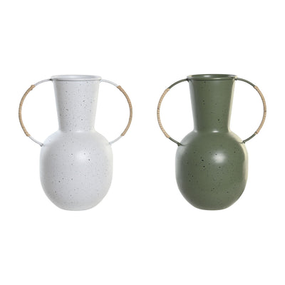 Se Vase DKD Home Decor 20 x 13 x 24 cm Metal Terrakotta Hvid Grøn (2 stk)  Stort online udvalg i DKD Home Decor - Køb online på udsalg og tilbud lige nu  Meget billig fragt og hurtig levering: 1 - 2 hverdage - Varenummer: S3043865 og barcode / Ean: '8424002061142 på lager - Udsalg på Hjem og madlavning, Boligindretning Spar op til 63% - Over 1122 kendte brands på udsalg
