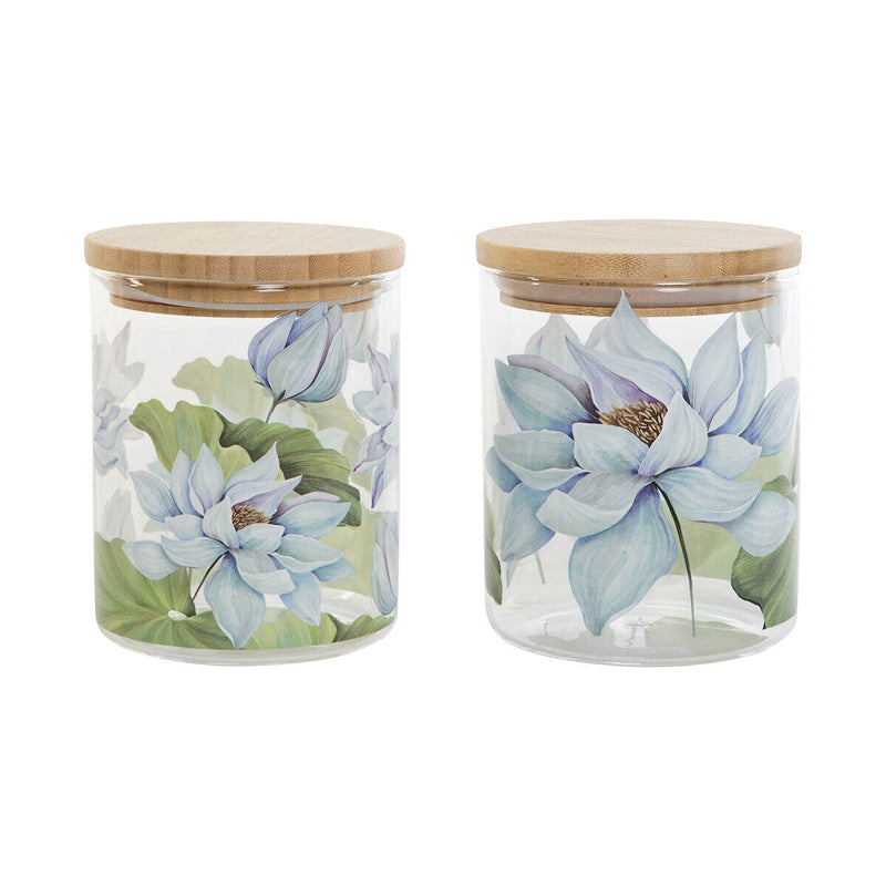Se Glasbeholder DKD Home Decor Blå Hvid Grøn Natur Bambus Borosilikatglas 700 ml 10 x 10 x 13 cm (2 stk)  Stort online udvalg i DKD Home Decor - Køb online på udsalg og tilbud lige nu  Meget billig fragt og hurtig levering: 1 - 2 hverdage - Varenummer: S3054813 og barcode / Ean: &