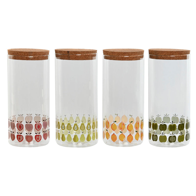 Se Glasbeholder Home ESPRIT Gul Grøn Natur Kork Borosilikatglas Shabby Chic 1,4 L (4 stk)  Stort online udvalg i Home ESPRIT - Køb online på udsalg og tilbud lige nu  Meget billig fragt og hurtig levering: 1 - 2 hverdage - Varenummer: S3059506 og barcode / Ean: &