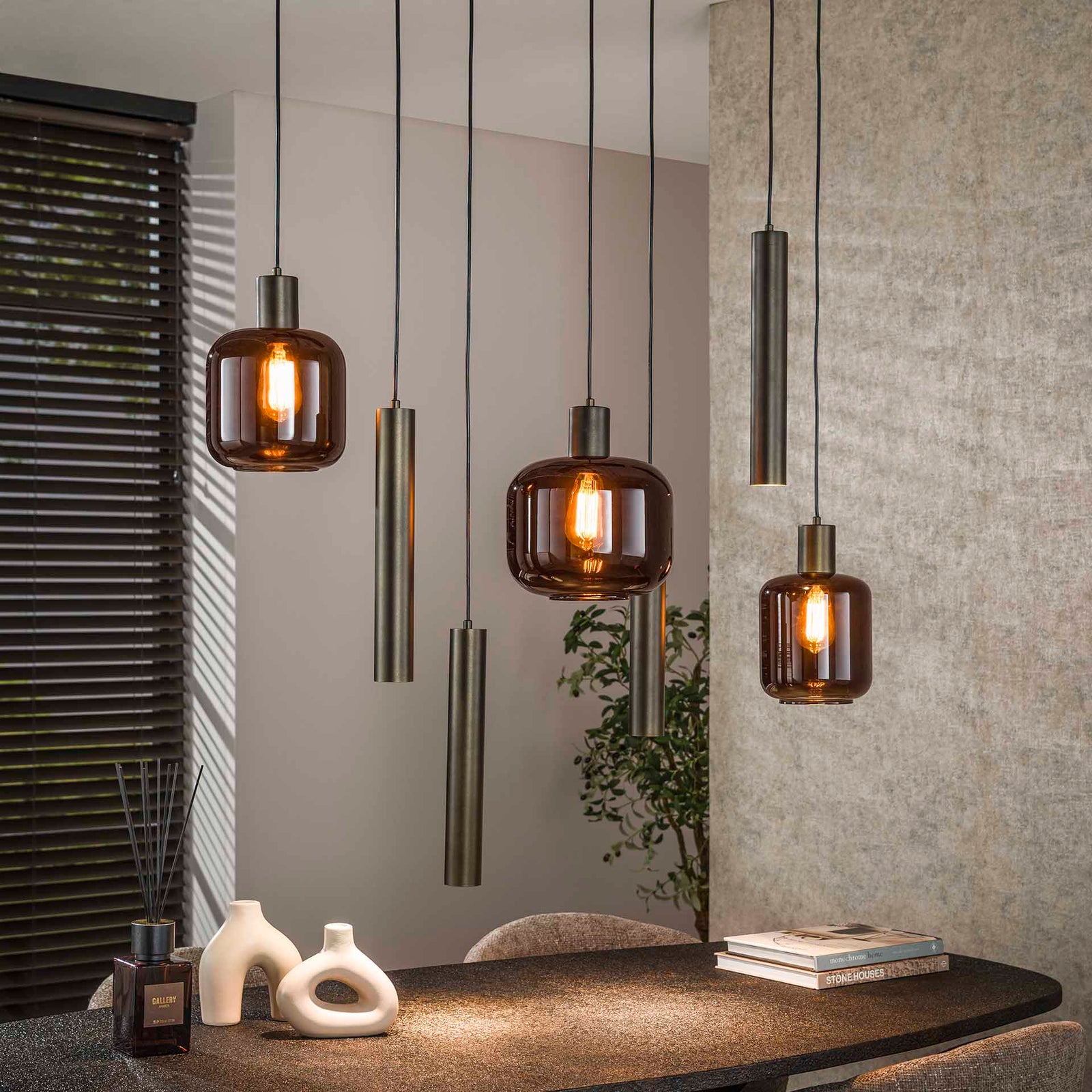 Produktbillede af Sienna Loftlampe med kupler i metal og glas Levering med pære(r) på tilbud i høj kvalitet