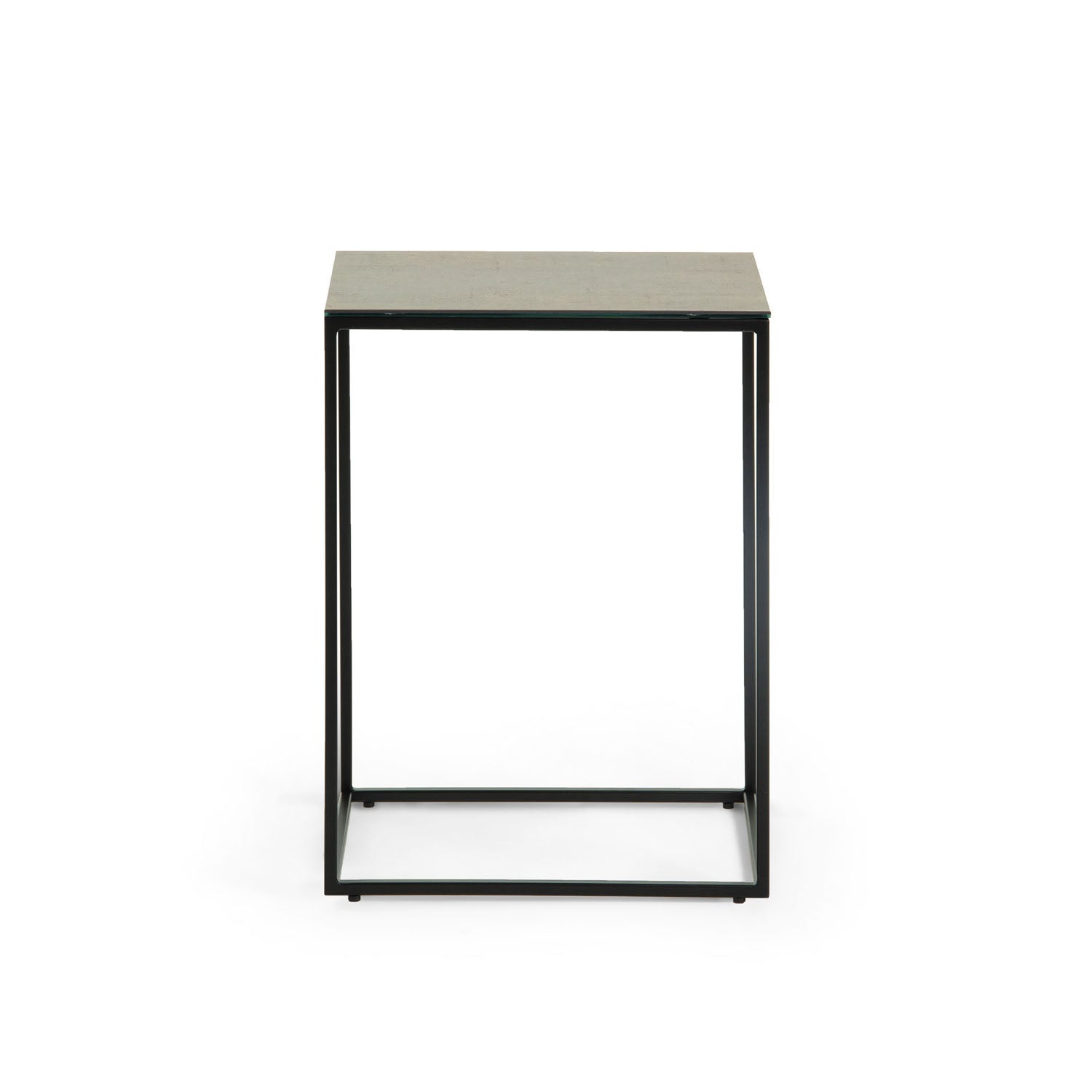 Produktbillede af KAVE HOME rektangulært Rewena sidebord mørkebrun keramisk sten keramik og metal i premium kvalitet