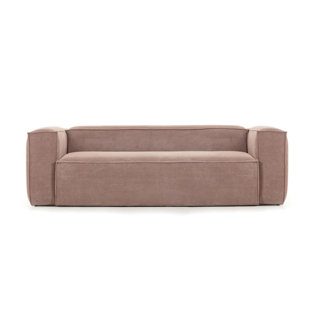 KAVE HOME Blok 3 pers. sofa lyserød fløjl
