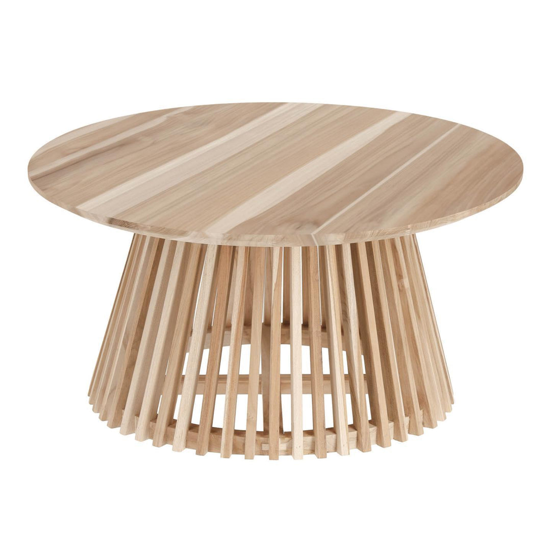 KAVE HOME rund Irune sofabord natur teaktræ Ø80