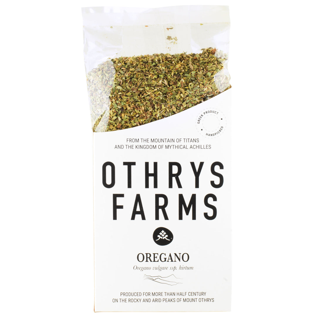 Pakke med tørret oregano på 50 g fra Othrys Farms