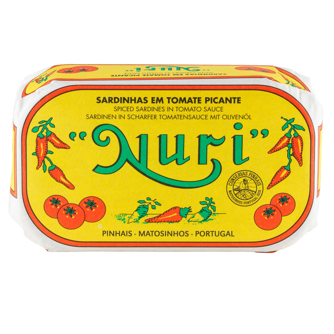 Nuri krydrede sardiner i tomatsauce, 125 g