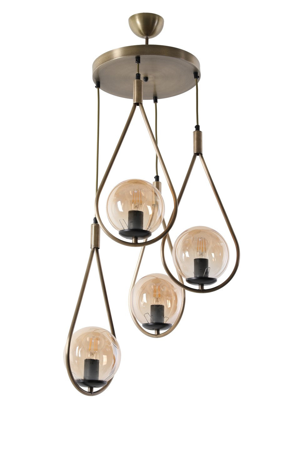 LUMI Torrevieja loftlampe kobberfarvet metal