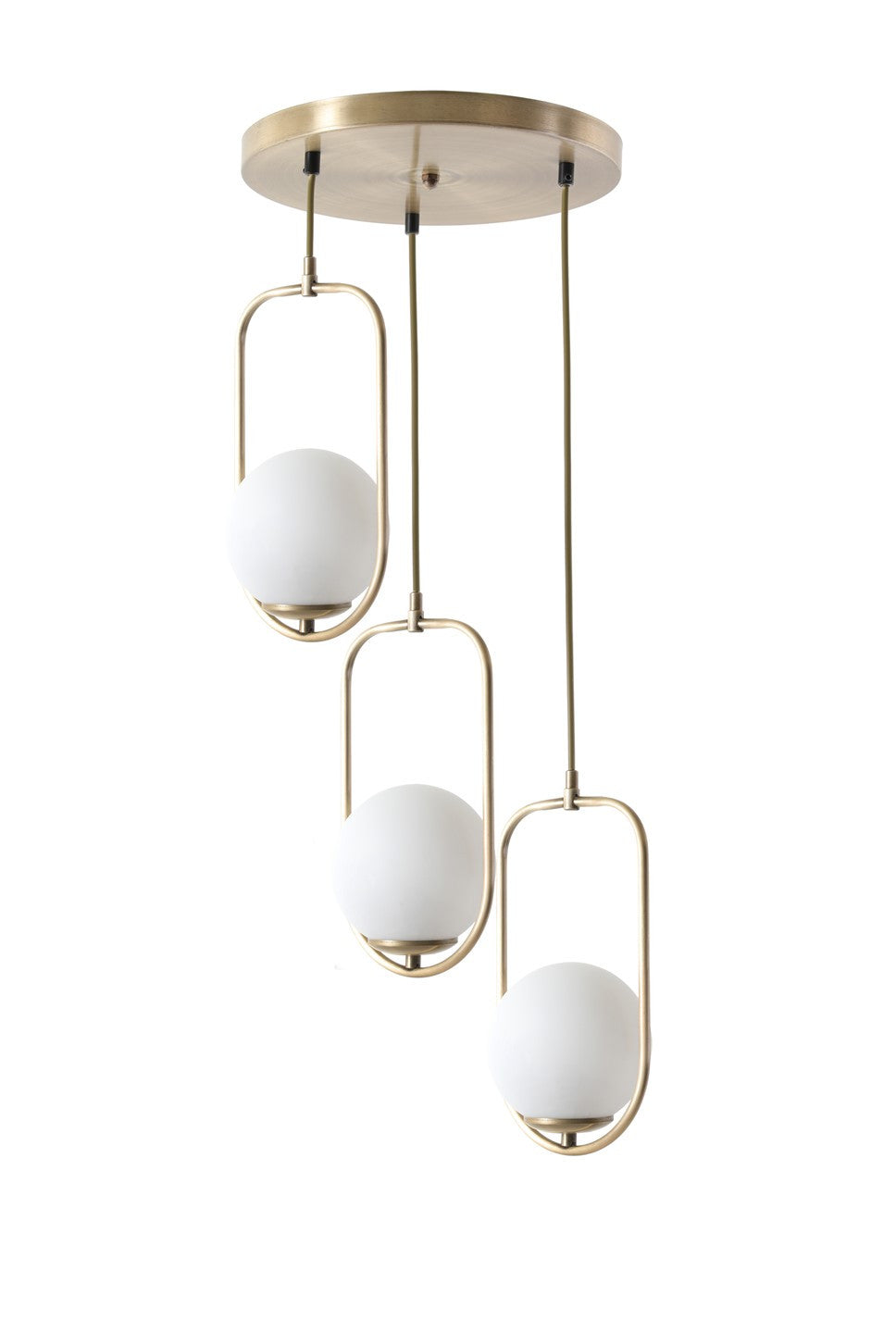 LUMI Moulins loftlampe hvid og kobber metal