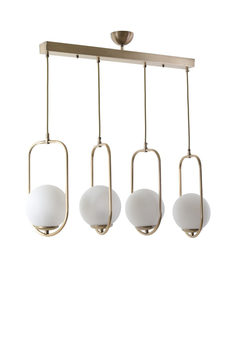 LUMI Selunara loftlampe hvid og kobber metal