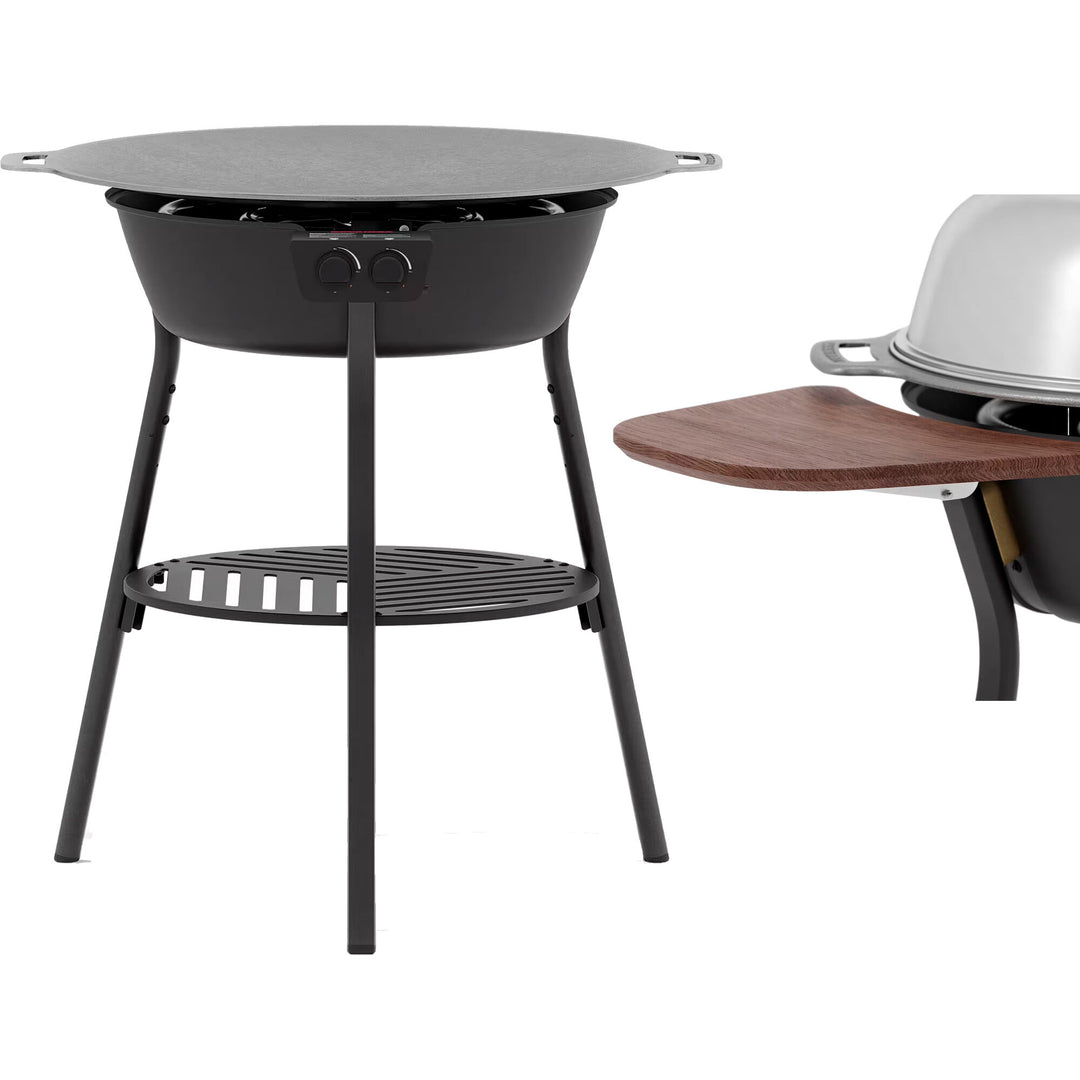 Muurikka stegepladesæt til gas, model LL på 78 cm med klapbart sidebord