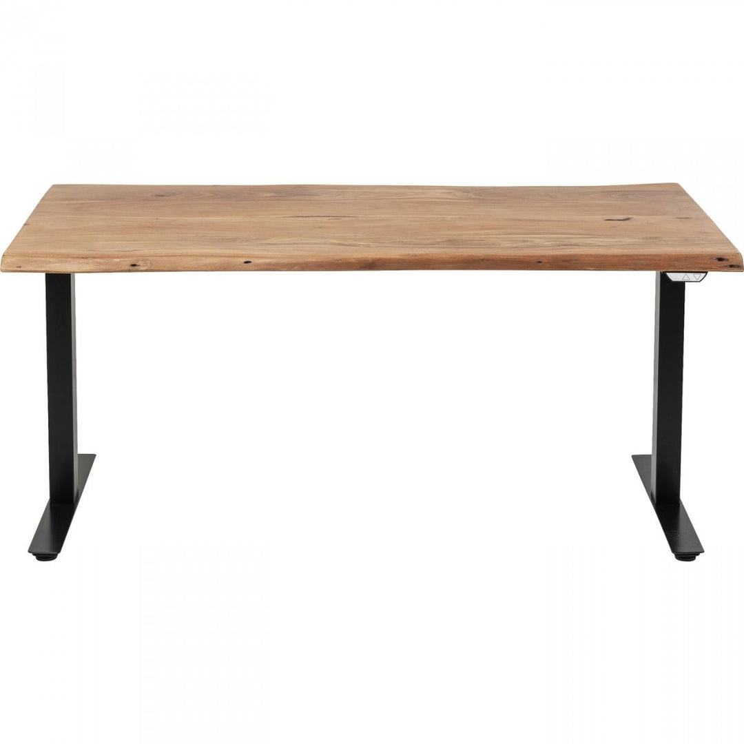 KARE DESIGN rektangulær Harmony Black hævesænkebord natur akacietræ og sort stål 160x80