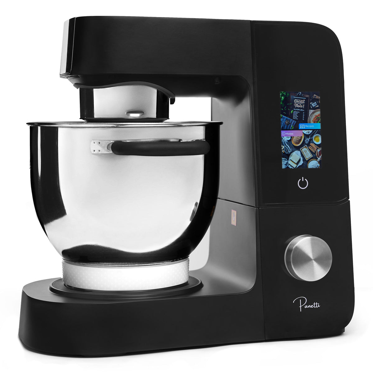 Panetti ProMix sort køkkenmaskine med skål i rustfrit stål og touchdisplay