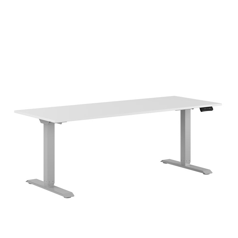 Produktbillede af Premium Hæve/Sænkebord m/2 motorer 180x70cm Hvid-grå på tilbud