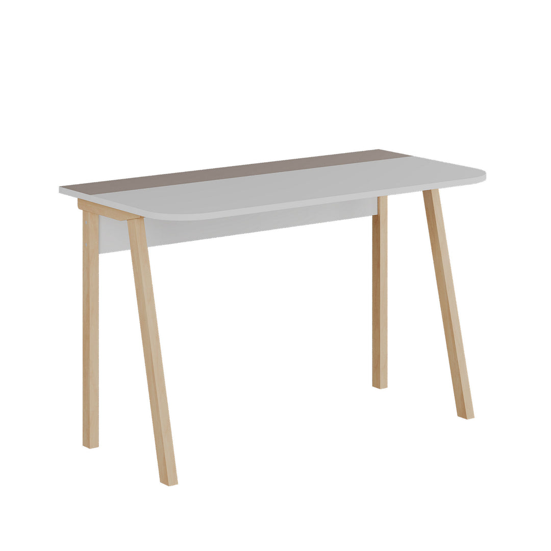 NORDVÄRK Luton skrivebord rektangulær lys mokka og hvid melamin 120x60