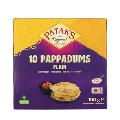 Pappadums Plain Ps (100 G) ❤ Stort online udvalg i PatakÂ´s ❤ Billig fragt og hurtig levering 2 - 5 hverdage - Varenummer: BAR-725293 / Ean: på lager - Udsalg på Delikatesser | Tapas | Brød Spar op til 61% - Over 454 kendte brands på udsalg
