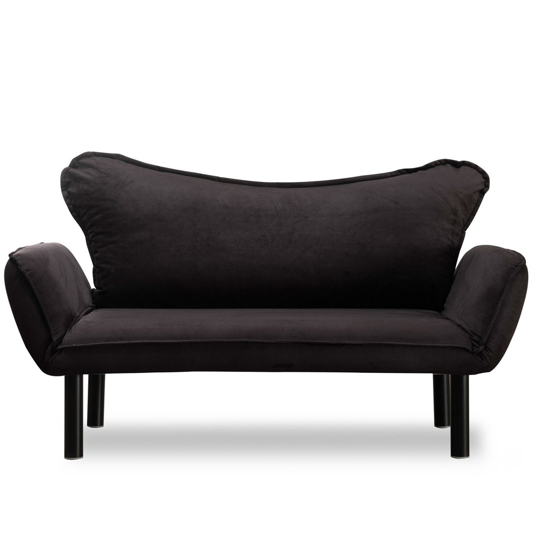 NORDVÄRK Chatto 2 pers. sofa sort stof og sort plast