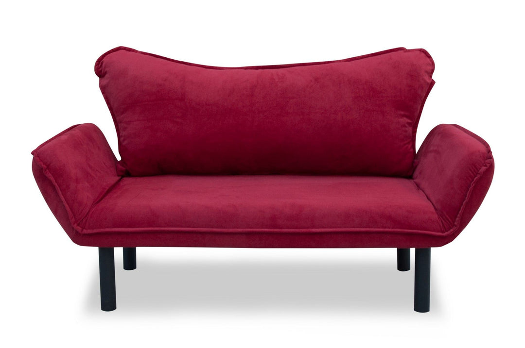 NORDVÄRK Chatto 2 pers. sovesofa rødbrun polyester og plast