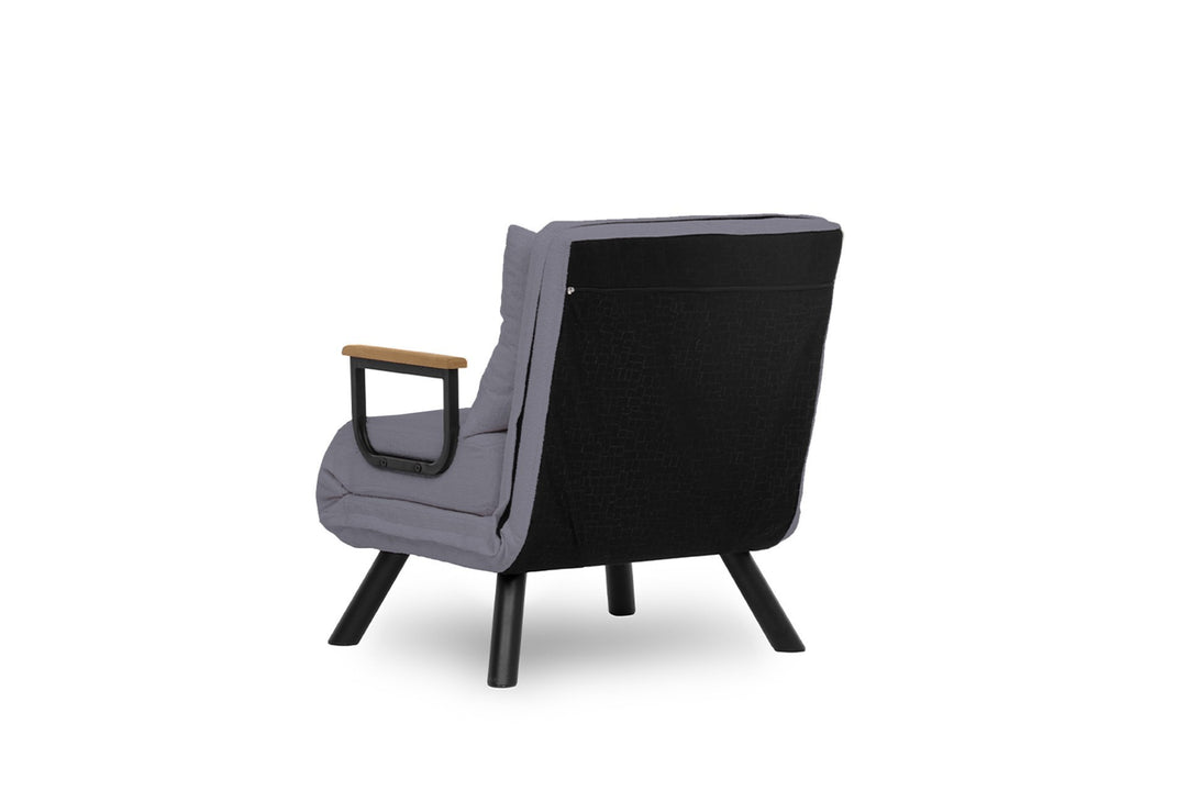 NORDVÄRK Sando Single sovesofa grå polyester og metal 175x60