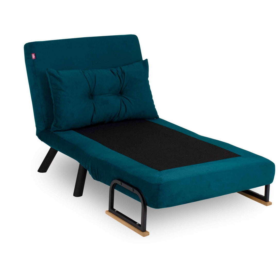 NORDVÄRK Sando Single sovesofa petrol grøn polyester og metal 175x60