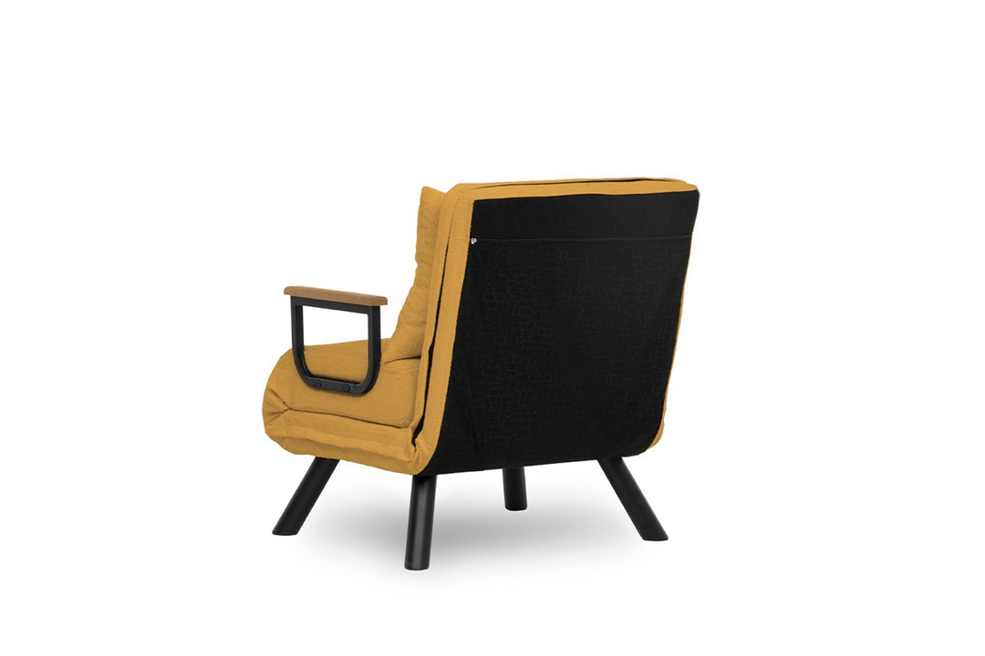 NORDVÄRK Sando Single sovesofa sennep polyester og metal 175x60