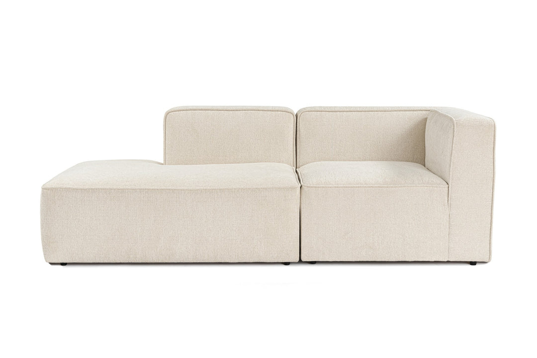 NORDVÄRK More M M4-M7 hjørnesofa creme stof og plastik