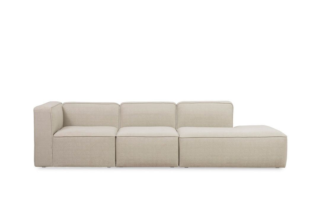 NORDVÄRK More M M2-M1-M3 hjørnesofa creme stof og plastik