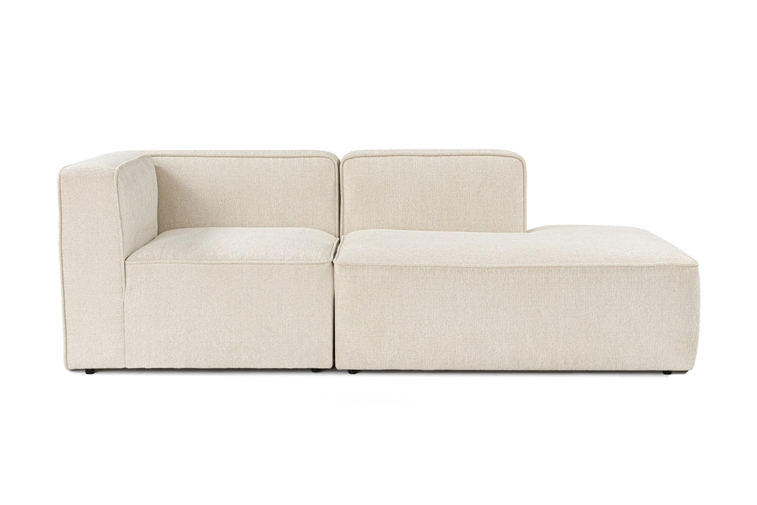 NORDVÄRK More M M2-M3 hjørnesofa creme stof og plastik