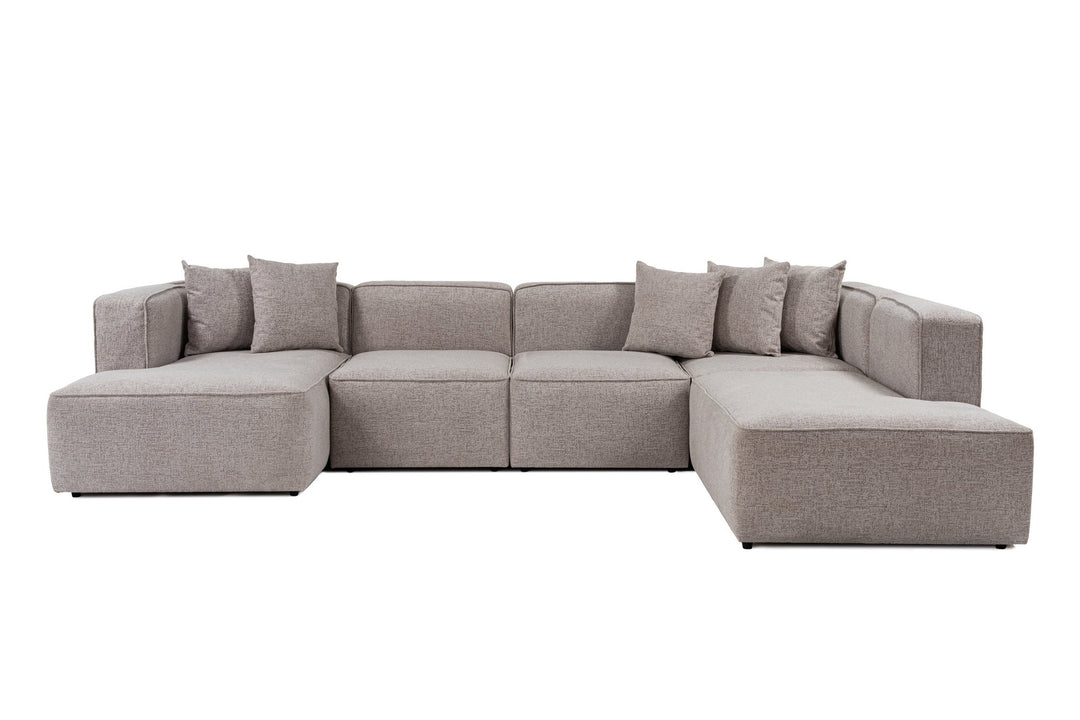 NORDVÄRK More B M5-M1-M1-M2-M3 hjørnesofa mokka stof