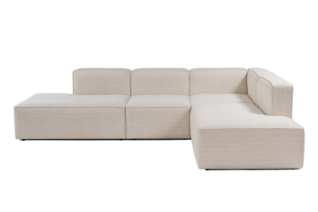 NORDVÄRK More B M4-M2-M1-M3 hjørnesofa hvid stof og plastik