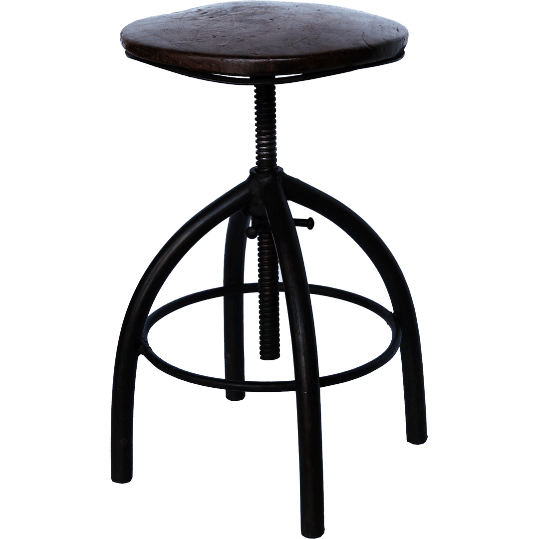 Produktbillede af Trademark Living Spin drejeskammel/træsæde/mørk 62 i premium kvalitet