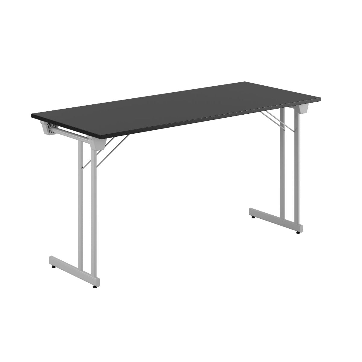 Produktbillede af Kongress Style 140x60cm Sammenklappeligt bord Sort-grå på tilbud