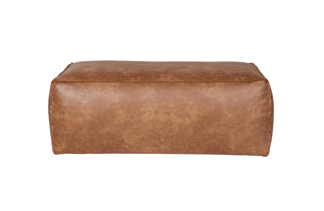 Produktbillede af WOOOD Rodeo puf cognac stof 120x60 i premium kvalitet