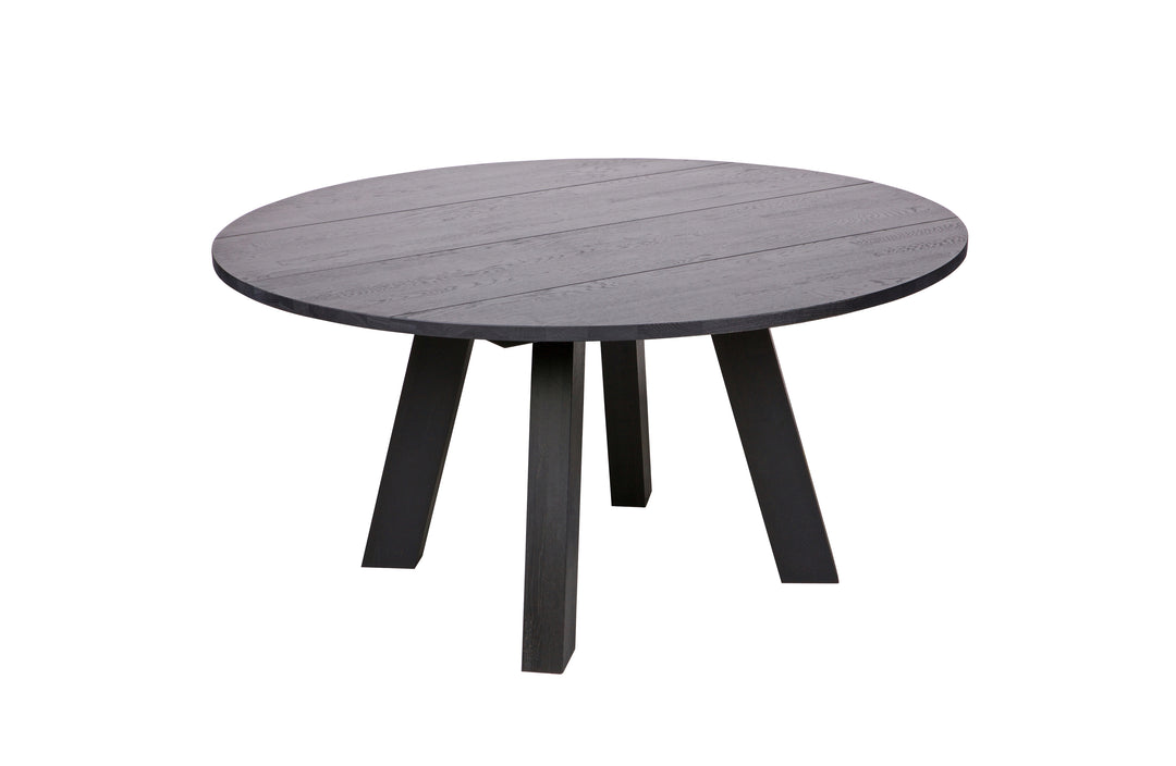 WOOOD Rhonda spisebord rund sort eg Ø150