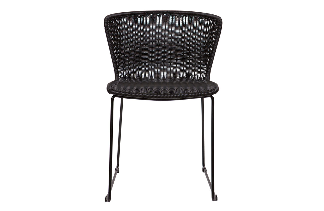 WOOOD Wings spisebordsstol sort polyethylen og sort metal