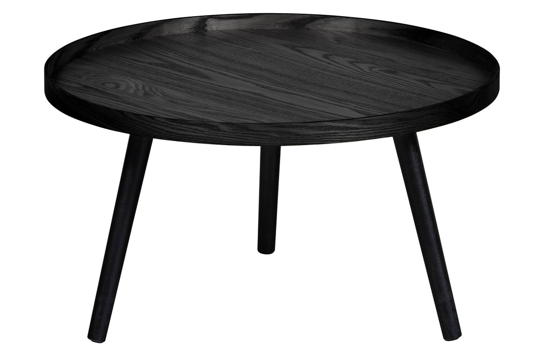 WOOOD Mesa sidebord L rund sort MDF og fyrretræ Ø60
