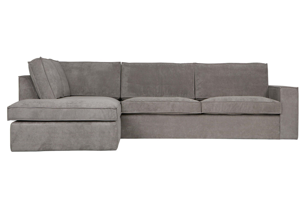 WOOOD Thomas hjørnesofa venstre forvitret grøn polyester/polyamid fløjl