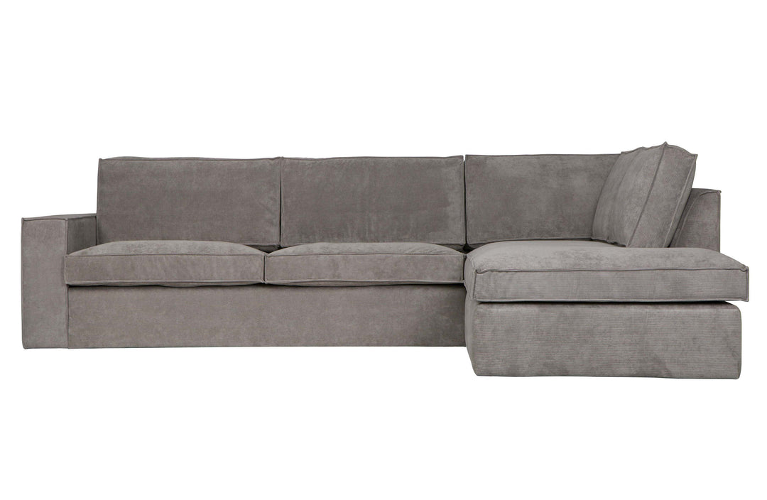 WOOOD Thomas hjørnesofa højre forvitret grøn polyester/polyamid fløjl