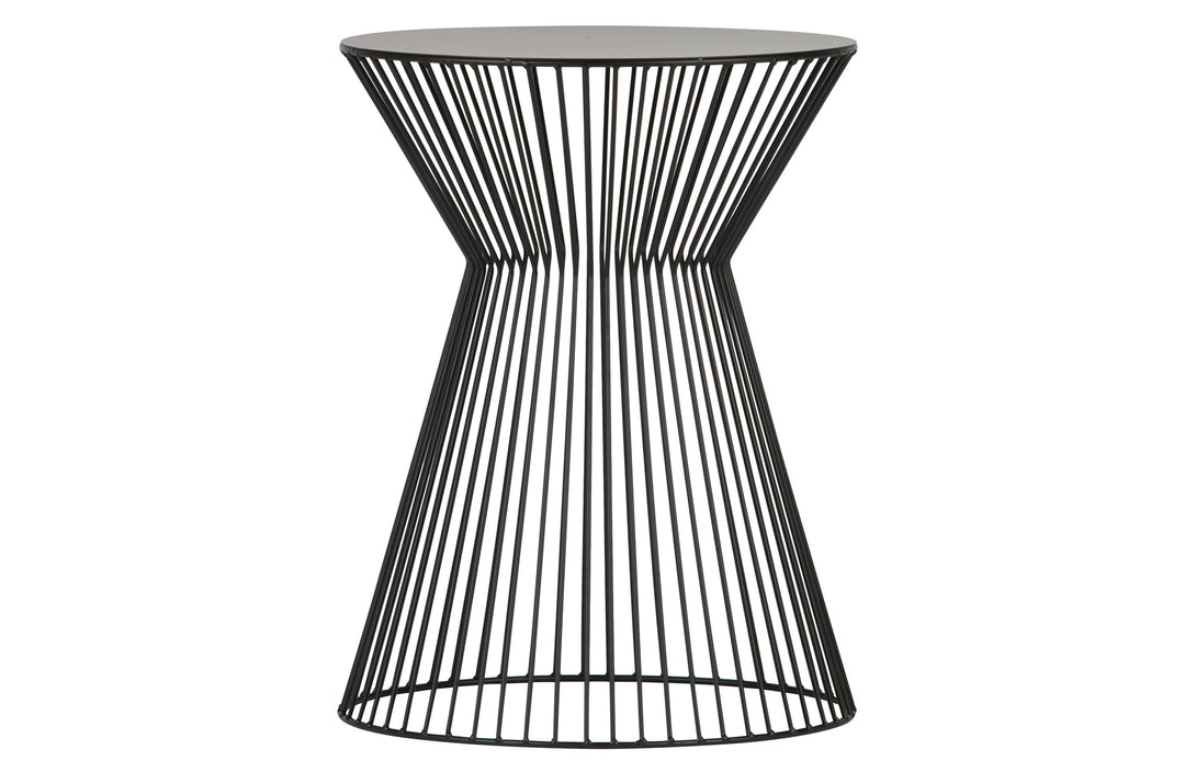 WOOOD Suus sidebord rund sort metal Ø35
