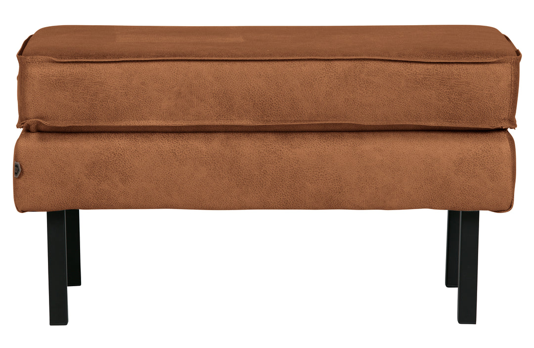 Produktbillede af WOOOD Rodeo puf cognac stof 84x54 i premium kvalitet