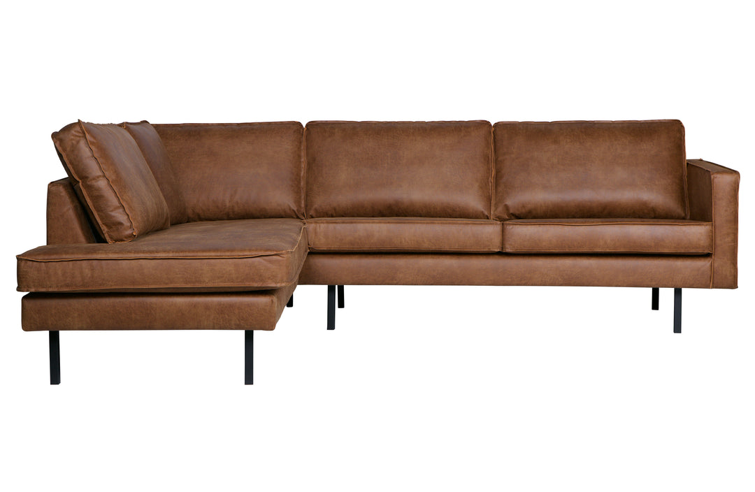 Produktbillede af WOOOD Rodeo hjørnesofa venstre cognac stof i premium kvalitet