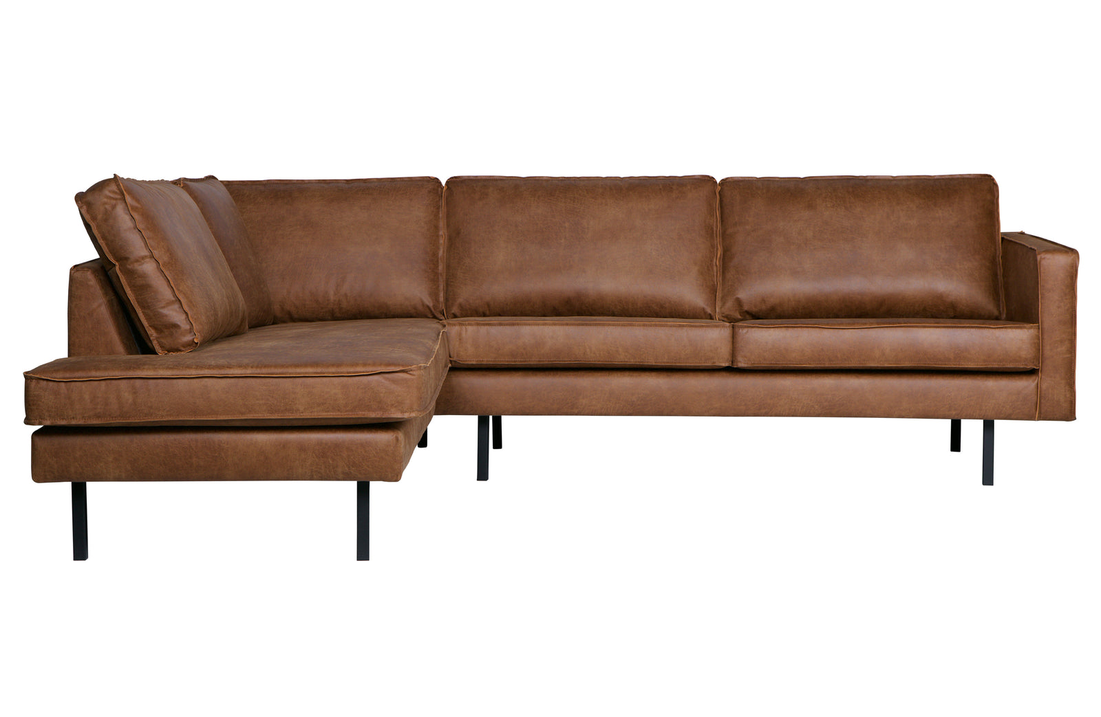 Produktbillede af WOOOD Rodeo hjørnesofa venstre cognac stof i premium kvalitet